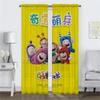 Oddbods Window Curtain for Room 2 Panel Halloween Decoration Partition Kitchen Curtains Tulle for Bedroom Shades Living Blackout