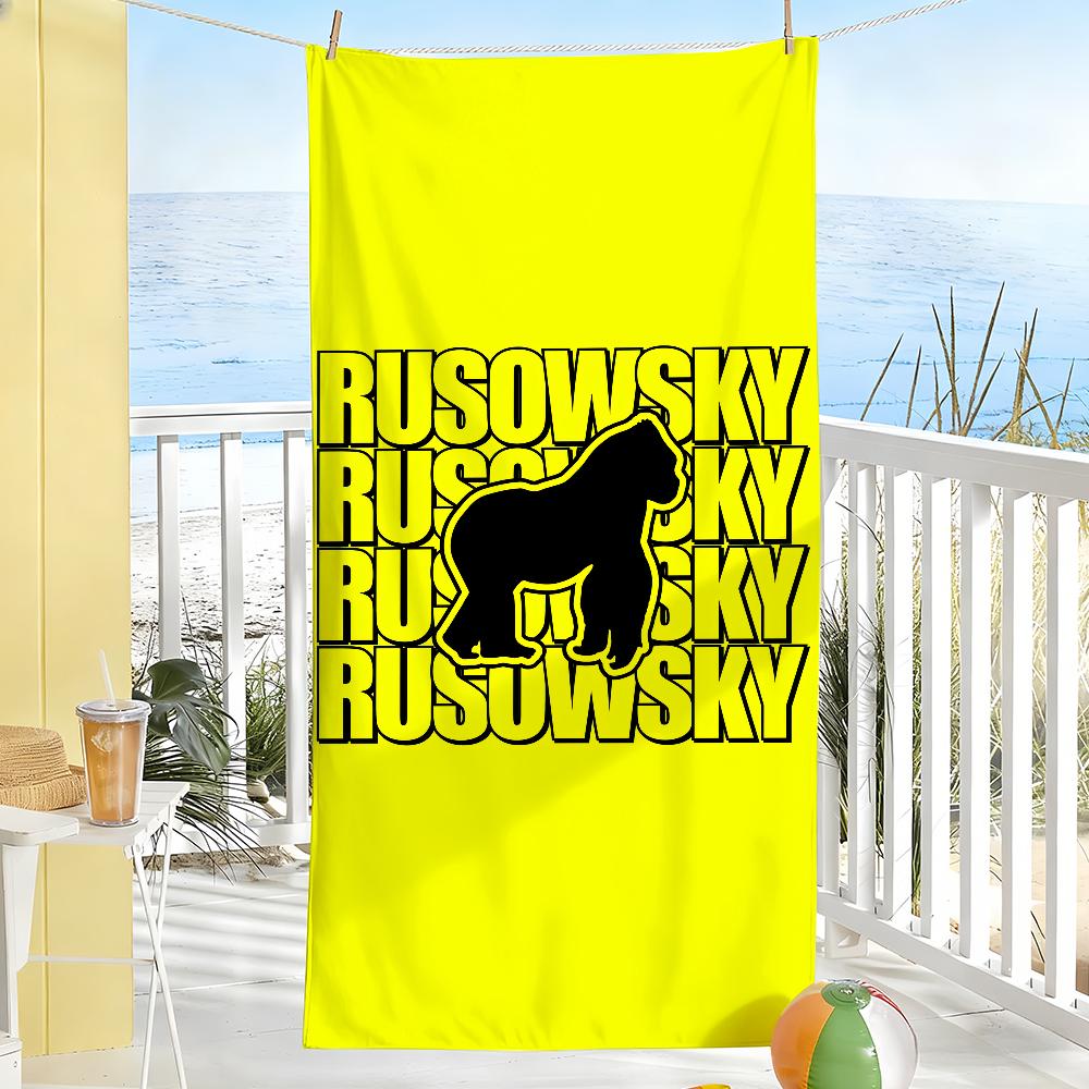 

Singer R-Rusowsky Daisy Music Towel Soft Pool Gift For Travel Gym Shower Camping Quick Dry Sports Large Beach Towels W30*H60(CM)