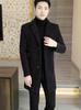 Men's Woolen Mid-Length Slim Fit Lapel Coat - Youth Winter Fashion