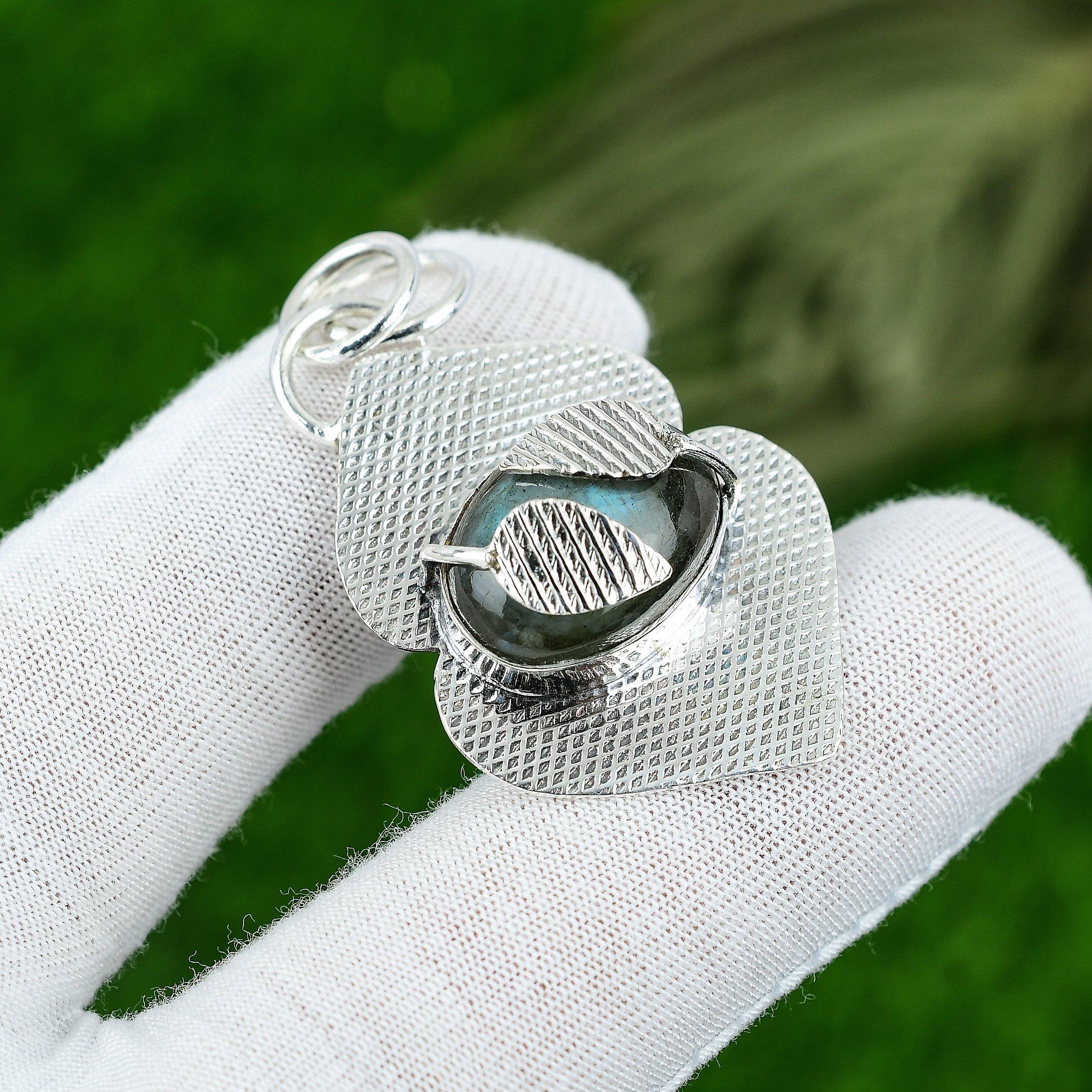 

Подарок для женщин Ювелирная подвеска Серебро 925 пробы Натуральный лабрадорит