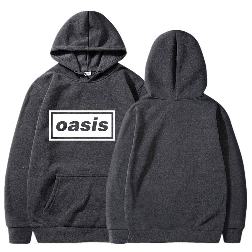 O-Oasis Herren Kapuzensweatshirt Retro Britische Rockband Lässiger Hoodie