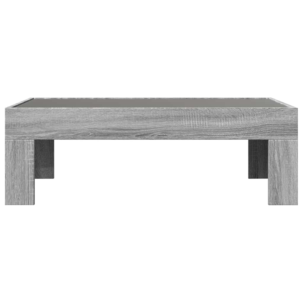 Infinity LED Coffee Table in Grey Sonoma 90 x 50 x 30 cm