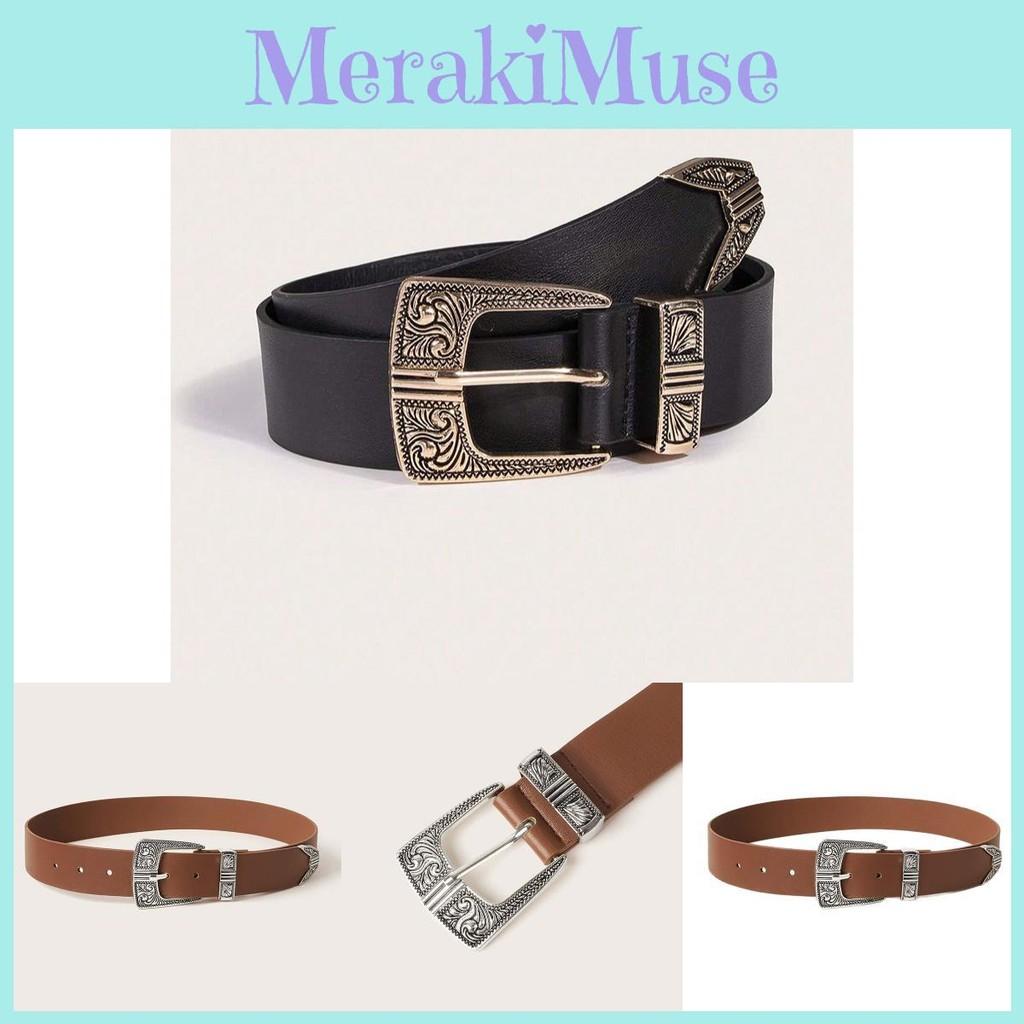 Bohemian Womens Retro Wide Leather Belt With Round Metal Closure For Festival Artwear And