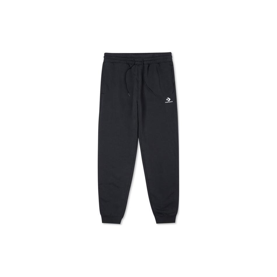 Converse Go-To Embroidered Star Chevron Standard-Fit Fleece Sweatpants Asia Sizing Black Men s 10024521-A01 S