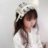 New Retro Lace Hairbands For Toddler Girl Sweet Princess Bow Hair Hoop For Little Girl Black Beige Kids Headwear Hair Accessorie