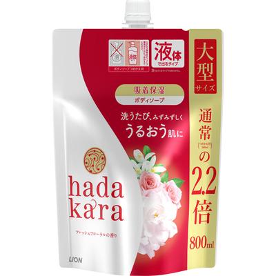 Hadakara BODY SOAP FRESH FLORAL Refill Large Size 800ml General Purpose (Other) How To Use the Body Soap/ Take an Appropriate Amount (about 2 Pus