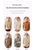 Women's 2024 Winter Cashmere Pullover: Thickened, Skin-Friendly, Half-High Collar, Raglan Sleeves, Loose Fit Sweater.