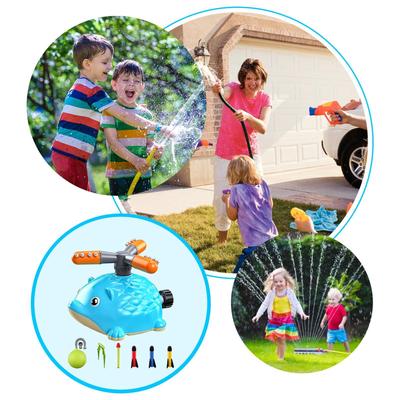 Outdoor Sprinkler For Kids Interactive Summer Toys Rocket Launch Kids Water Sprinklers For Outside For Garden Lawn Park Pool