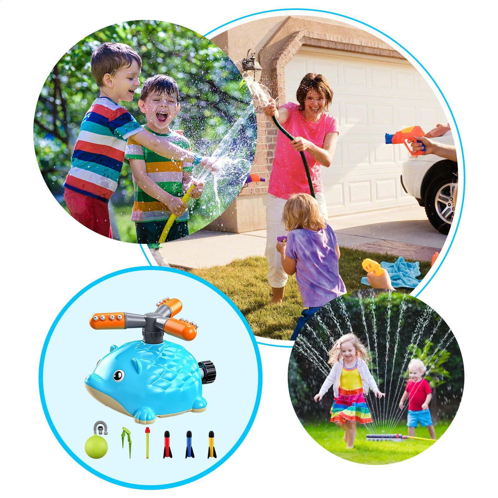 Outdoor Sprinkler For Kids Interactive Summer Toys Rocket Launch Kids Water Sprinklers For Outside For Garden Lawn Park Pool China Mainland