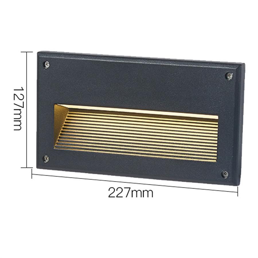 Thrisdar Waterproof LED Wall Light Led Step Stair Lights Outdoor LED Footlight Recessed Corner Lamp Exterior Garden Night Light