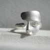 925 Sterling Silver Sanding Face Adjustable Rings For Women Ladies Elegant Luxury Quality Jewelry Accessories Jewellery