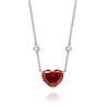 Gica Gema Blue High Carbon Diamond Necklaces 925 Sterling Silver 10*12mm Heart Pendant Unique Design Romantic Fine Jewelry Wedding Party Gifts