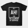 Taglia Asiatica Uomo T-shirt Nera Stampata Ah-L'Elemento-Sorpresa Stampa Senza Taglio T-shirt in Cotone