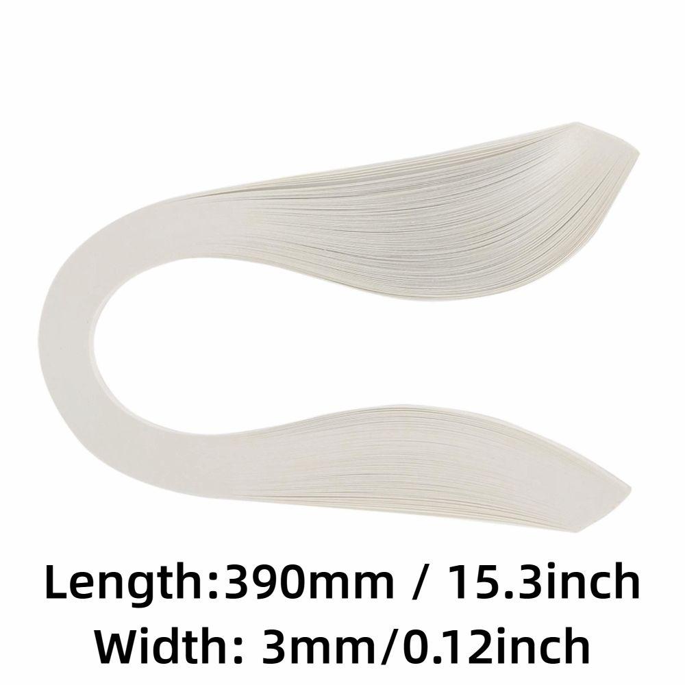 600PCS 3mm Width Quilling Paper Pure Color Ivory White Paper Strips 39cm Length Origami Paper Paper Quilling Art