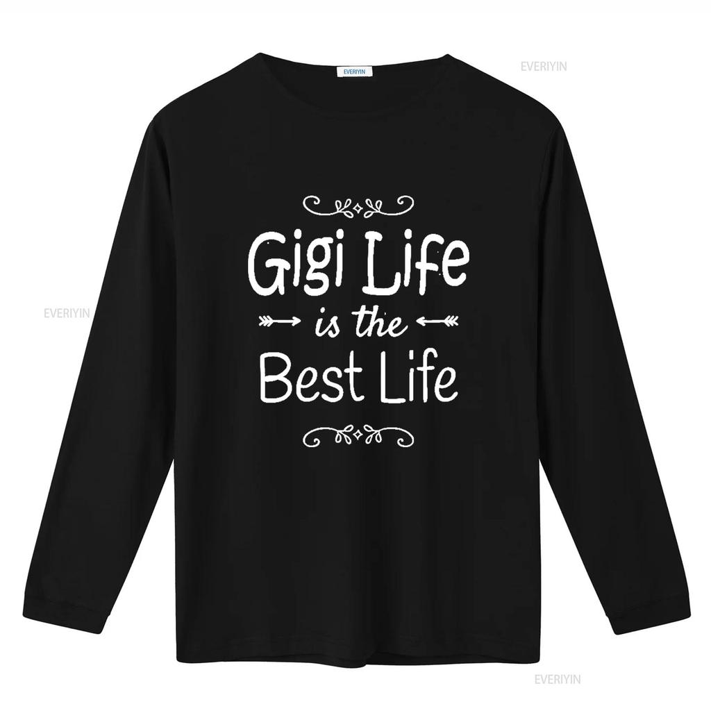 Gigi Life is the Best T Shirt for Grandma s vintage Washed Unisex Versatile Breathable fashion homme Stylish Casual Soft