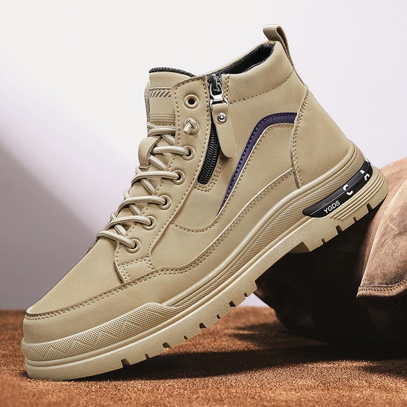 

Men s shoes autumn and winter work one pedal men s tooling shoes lightweight waterproof non-slip outdoor Martin boots 39 пісочний