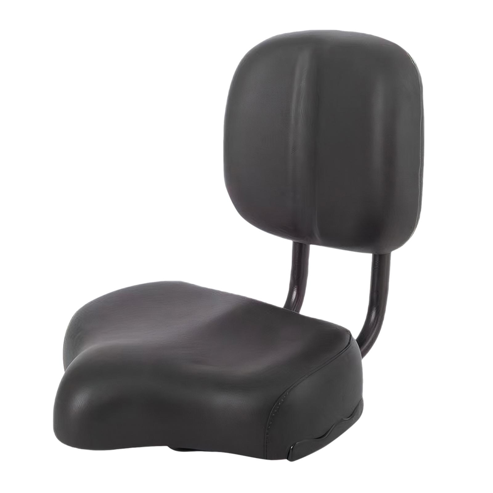 

Adjustable Height Bike Seat with Backrest Wide Waterproof Bicycle Saddle Carbon Steel Connection for Men Women Electric Exercise чорний