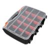 Double Side Parts Organizer with Removable Divider PVC Plastic Compartment Storage Box for