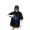 Plus Size Women Letter Print T-shirt Ladies Summer O-neck Short Sleeve Loose T-shirt Trendy Top