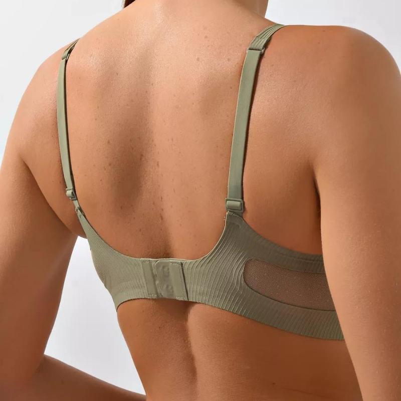 Bezešvé podprsenky pro ženy Bezdrátové spodní prádlo Push Up Brasiere Deep V Bralette Comfort Dámská tenká neviditelná podprsenka Sexy spodní prádlo
