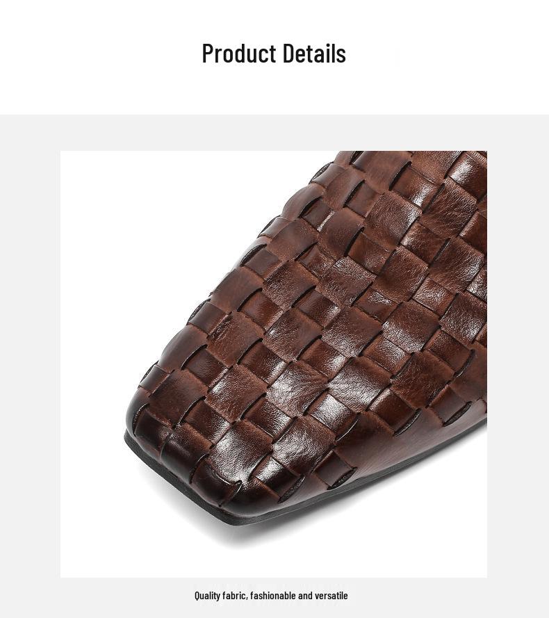 Women's Korean Style Washable Cowhide Loafers: Soft Leather Mary Janes for Mother's Day