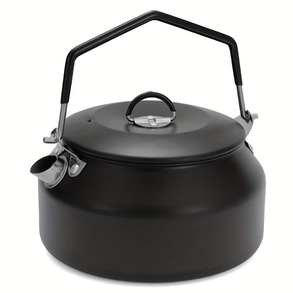 

Camping Outdoor Kettle, Portable Lightweight Teapot, 33.81oz Stainless Steel Tea Coffee Pot, Ideal for Hiking Picnic Travel чёрный