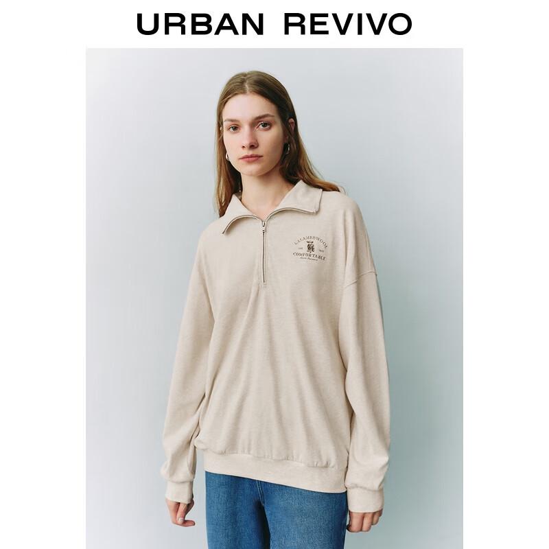 

UR Women s Half-Zip Oversized Cotton Sweatshirt L