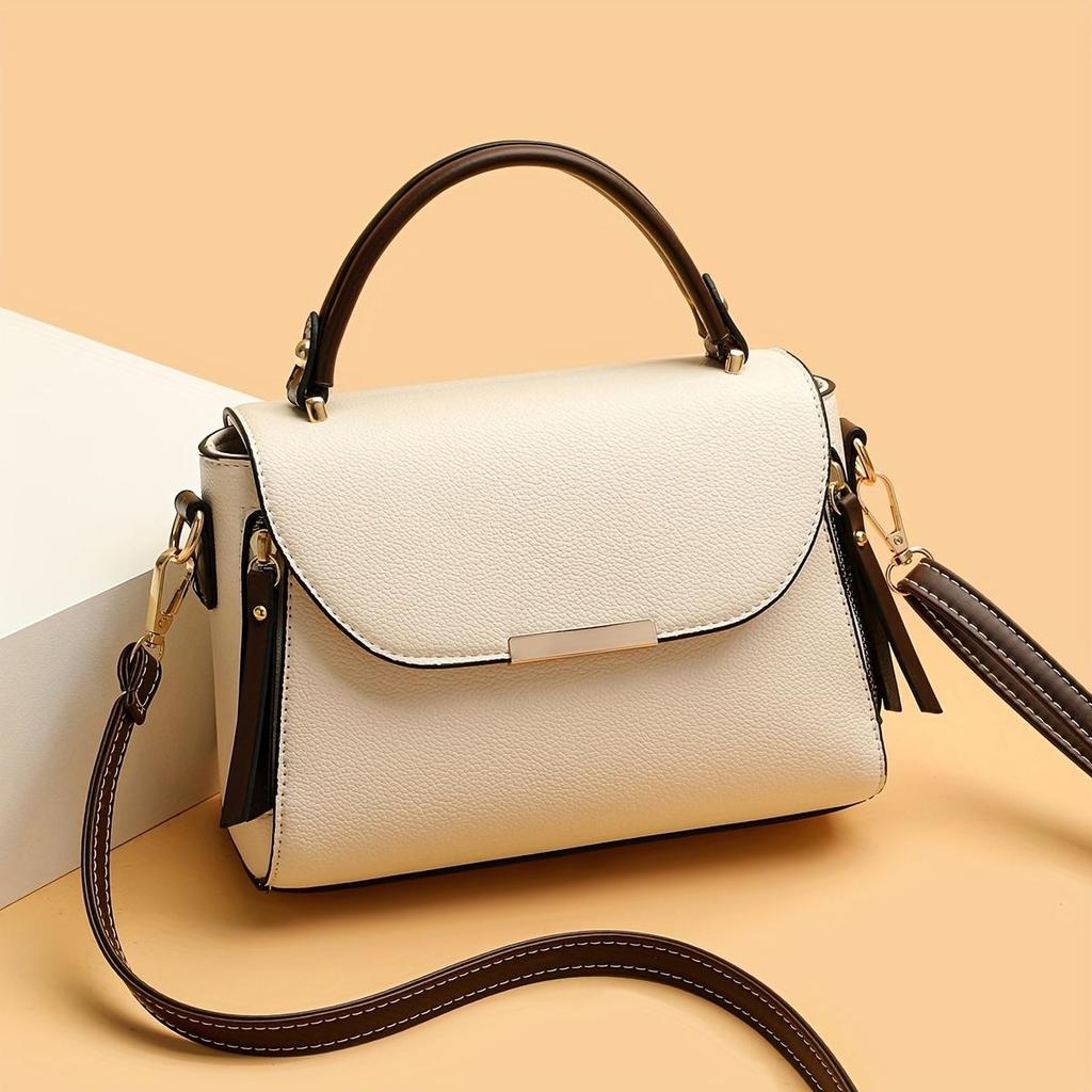 Fashion Mini Crossbody Bag, Women Classic Style Handbag, Retro Vegan Leather Shoulder Bag Flap Purse