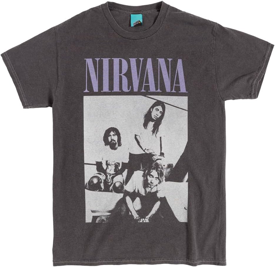 Nirvana Vintage Wash Charcoal T Shirt Unisex T-Shirt S