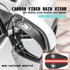 Carbon Fiber Car Rearview Mirror Rain Shield Sun Visor Shade Protector Accessories For Holden Cruze Commodore Colorado Hsv