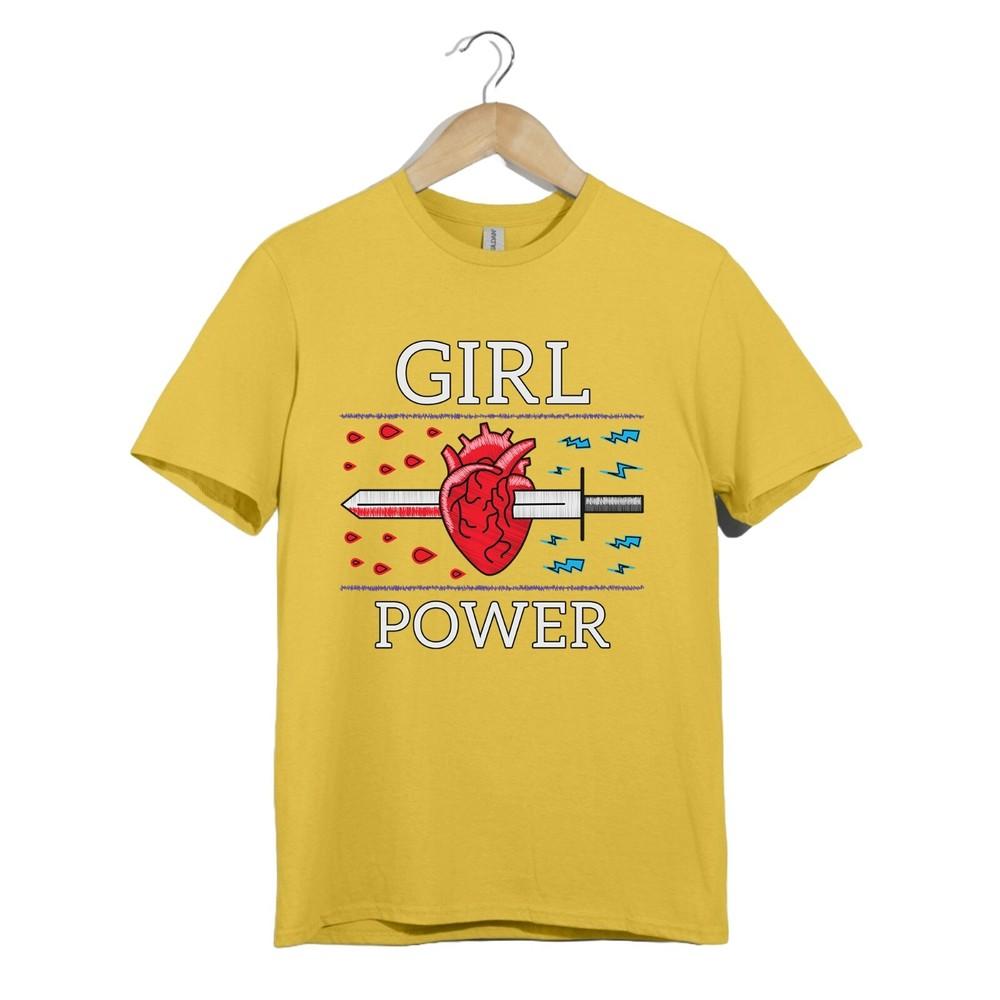 Feminist T Shirt Unisex Girl Power Sword Heart Empowerment Bold Graphic Gift Tee 4XL