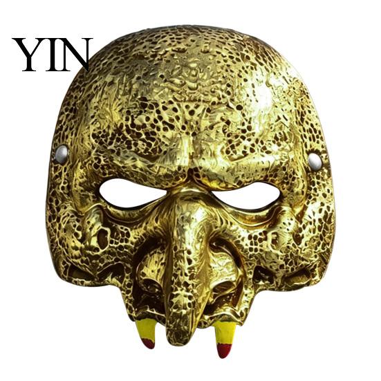 Comfortable Halloween Face Cushion Scary Vampire Skull Masque, Horror Half Retro Distressed Props Masque for Masquerade Party, Costume, Cosplay