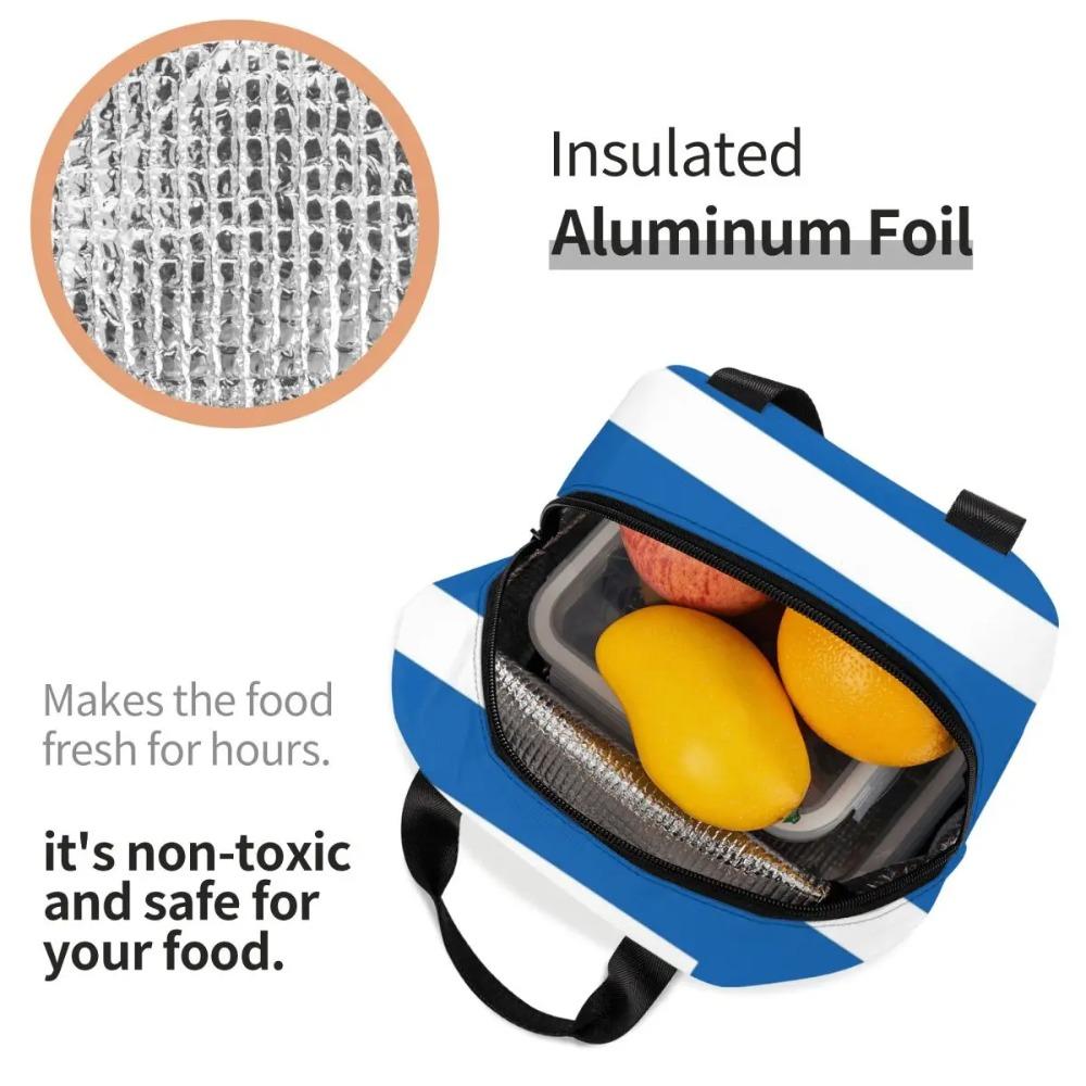 Griechische Flagge Nationale Flagge Griechenlands Isolierte Lunchtasche für Kinder Schul-Kühltasche Thermische Lebensmittelbox Tragbare Lunchboxen