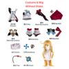 Fontaine Escoffier Cosplay Costume Wig Hair For Game Impact Escoffier Cosplay Shoes For Women Role Play Party Outfits
