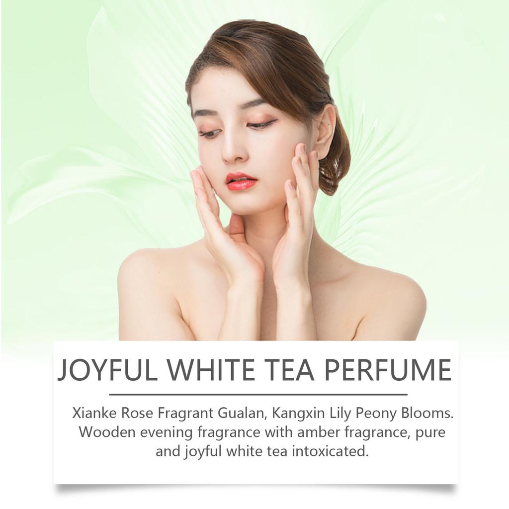 Jaysuing Pure White Tea Perfume 30ml - Long-lasting, light fragrance, fresh and elegant floral body perfume.