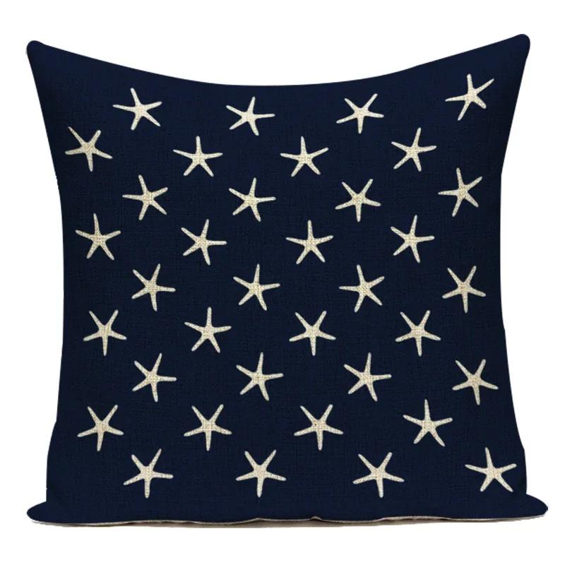 Nautical Anchor Rudder Cushion Cover Pillow Case Ocean Lighthouse Pillow Cover For Living Room Home Decorative Pillow Case