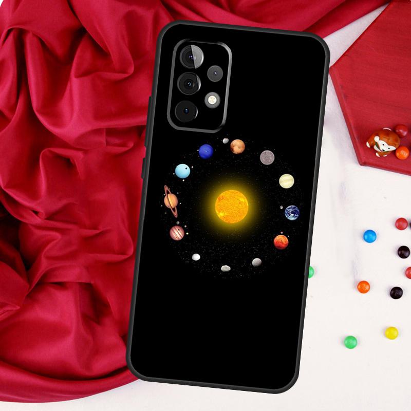 Space Planets Solar System For Samsung Galaxy A55 A53 A33 A13 A35 A15 A36 A56 A26 A16 A22 A32 A52 A54 A34 A06 A05 Case