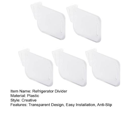 Přihrádka do dveří lednice Průhledný design Snadná instalace zacvaknutím PP plast Nastavitelná přepážka Flexibilní organizér úložiště