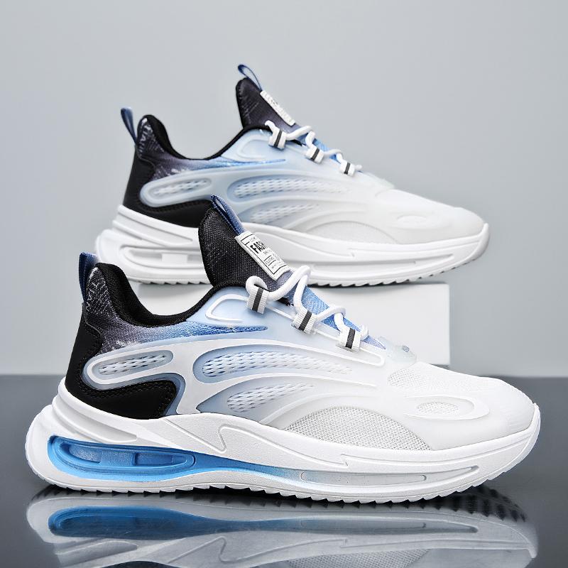 

Мужская обувь 2024 года, новый летний тренд, дышащая повседневная сетчатая универсальная спортивная обувь, студенческая платформа, увеличивающая высоту кроссовки 39