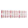 30-Piece Set of Medium-Length Oval Cat-Eye Press-On Nails, High-End Ice Translucent Gradient Manicure