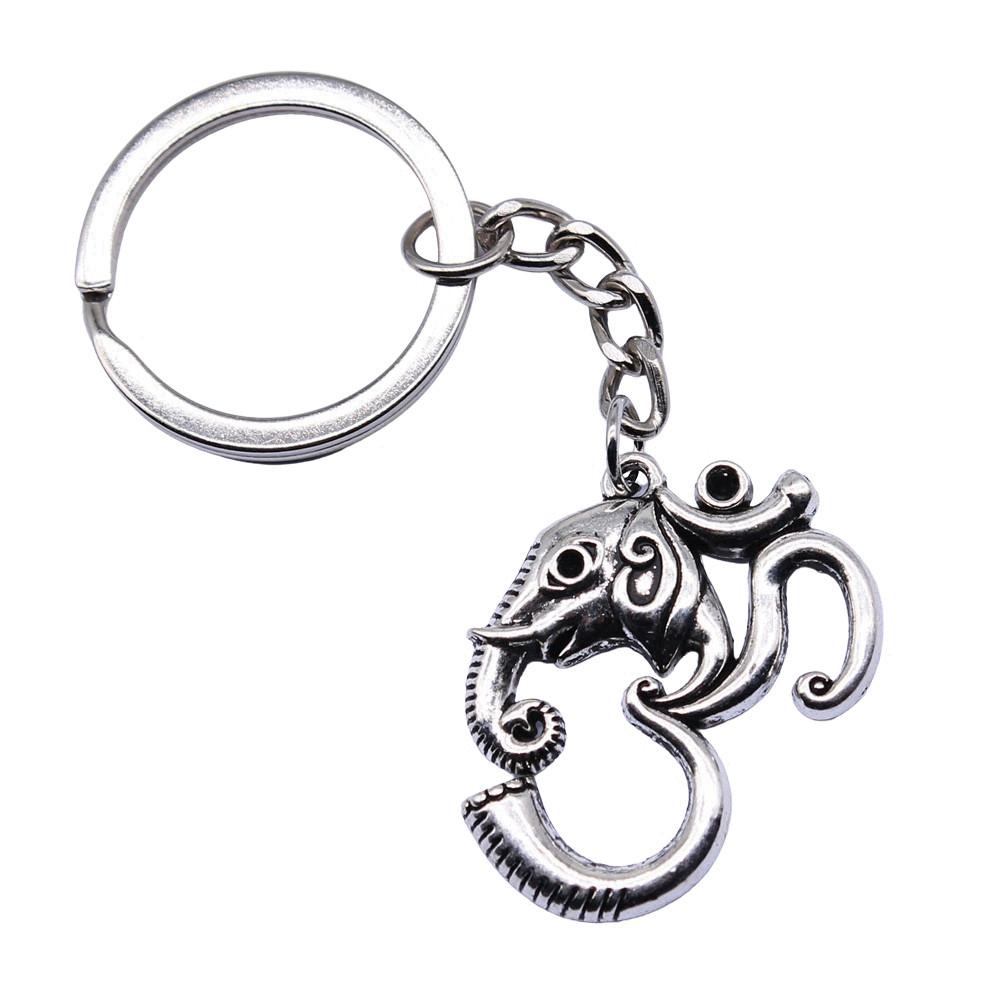 Pendants Elephant Charm Keychain Animal Theme Key Ring 28mm