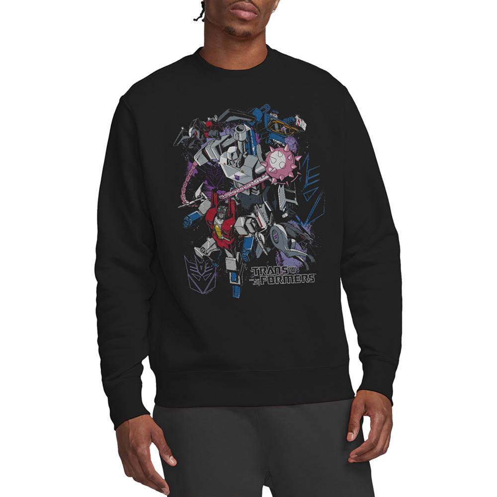 Transformers Unisex Adult Generations Decepticons Peace Through Tyranny Attack Sweatshirt