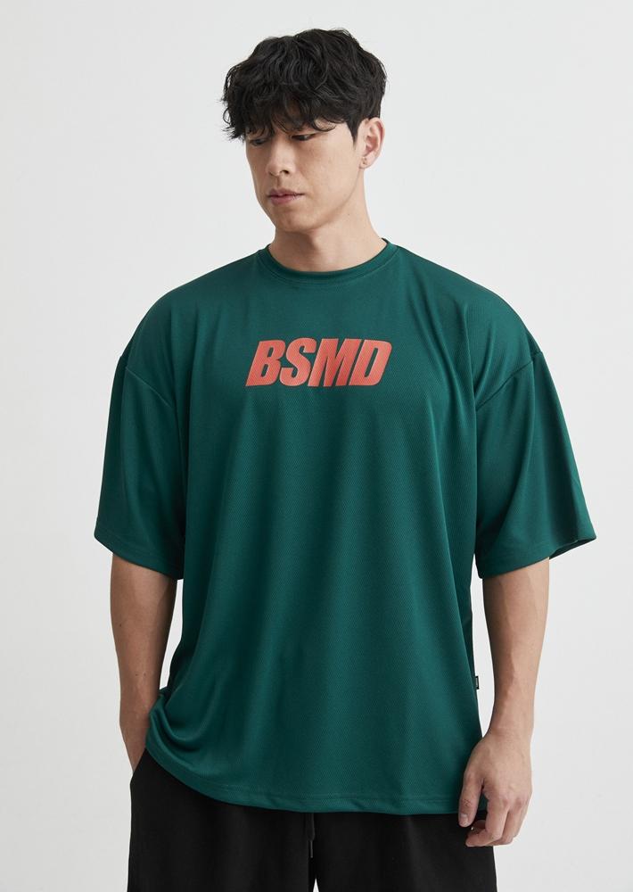 Biseuteumodeu Main Logo Functional Mesh Oversized Short Sleeve T-Shirt