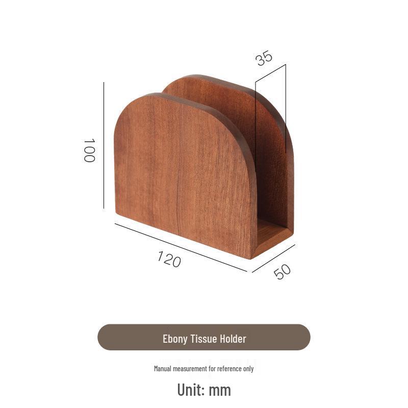 Vertical Tabletop Napkin Holder with Solid Wood Base