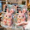 Phone Case: 2D Flat, Suitable for Samsung Galaxy A34 A35 M05 M06 S20 S22 S21 FE Plus 5G, Pink Little Bunny, Perfect Christmas and Halloween Holiday Gi
