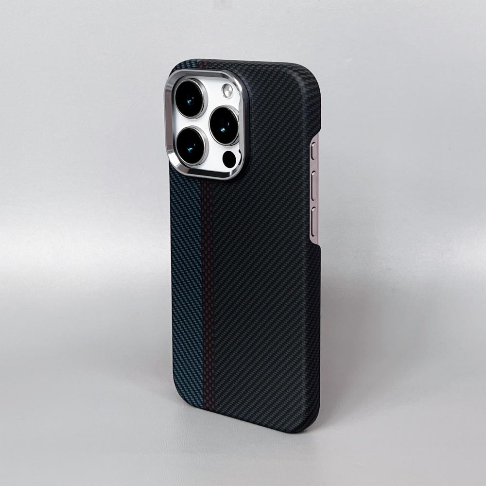 Luxury Carbon Fiber Texture For Magsafe Case For iPhone 16 Pro Max 15 14 13 Magnetic Wireless Charging Shockproof Hard Cover