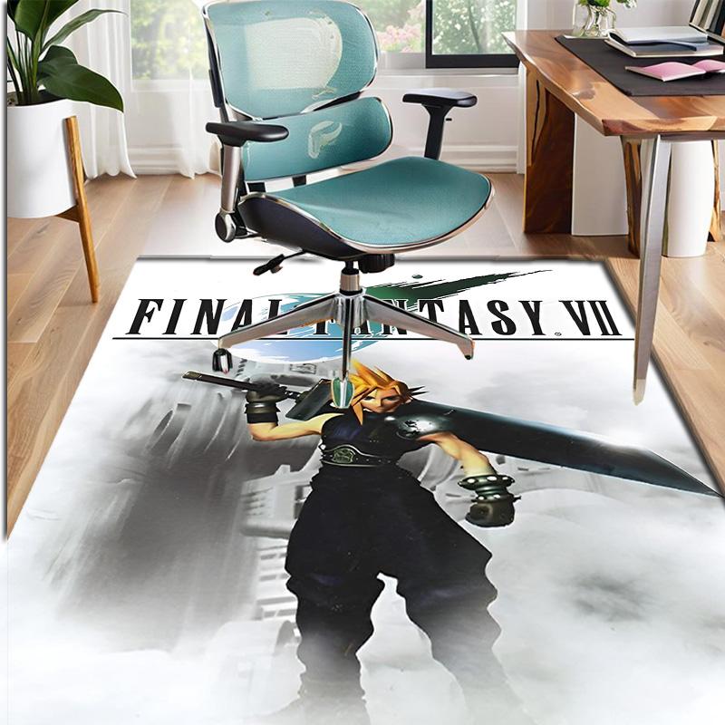 Final Fantasy Pattern Rug, Indoor/Outdoor Mat, for Picnic, Gameroom, Bedroom, Office, Living Room, Home Decor Carpet, Birthday Gift