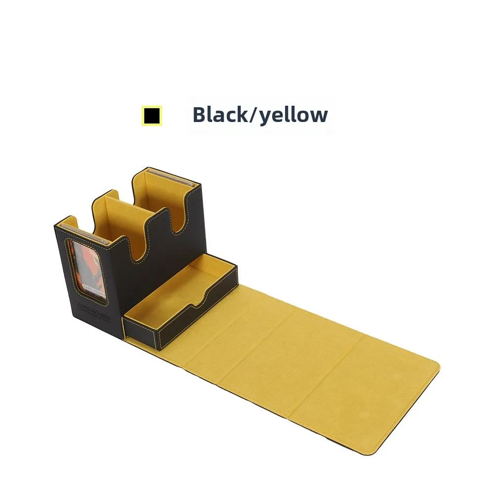 3in1 Deck Box Sports Card Storage Box Fits 200+ Single Sleeved Card Deck Case for MTG TCG CCG Cards with 4 Dividers 2 Toploaders