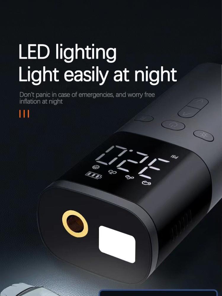 Pompă de umflare 12V Compresor portabil de aer pentru mașină pentru motociclete, bicicletă, barcă, pneuri, pompă gonflabilă automată digitală
