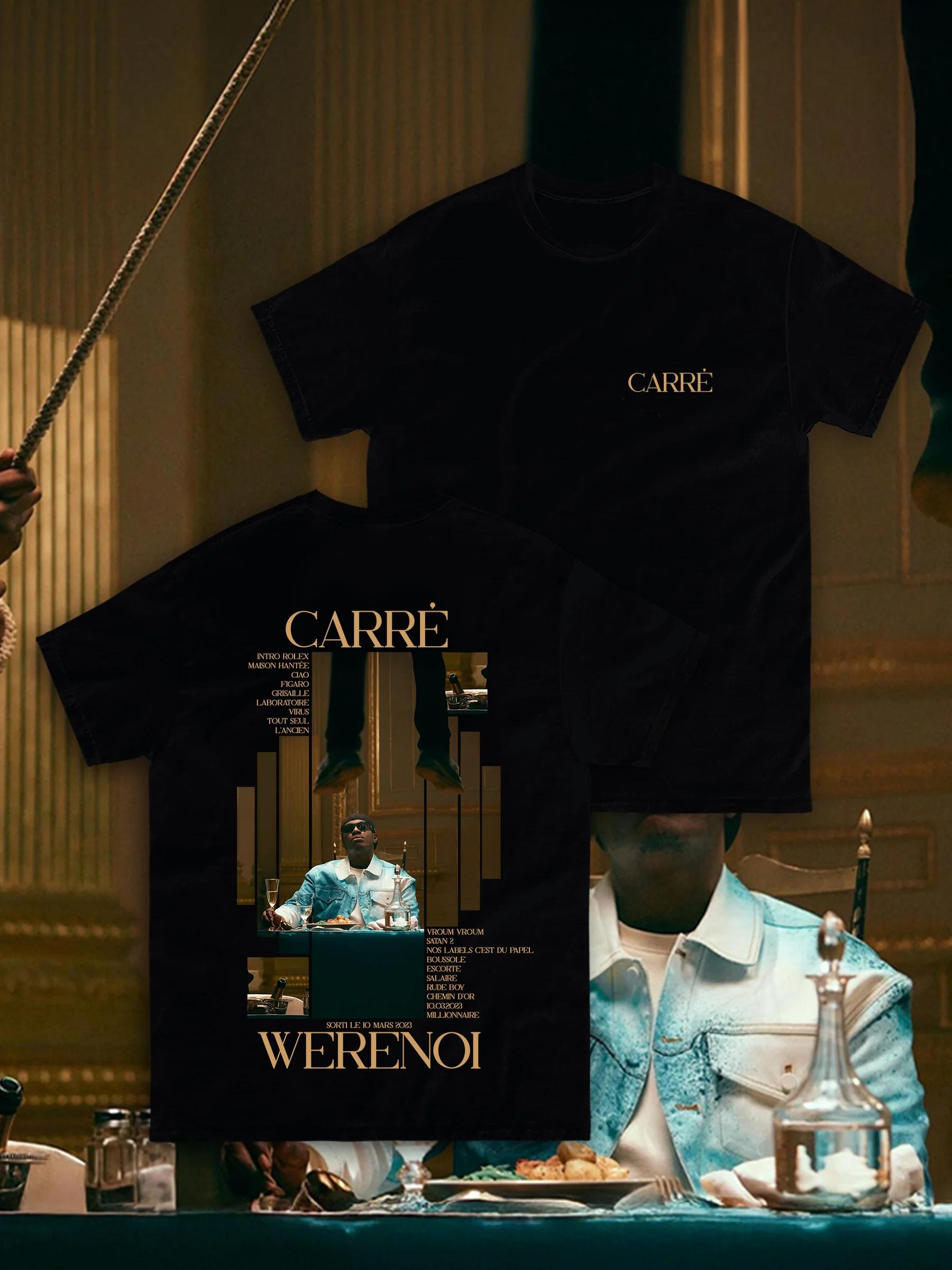 

Rapper WeRenoi Carré Album Graphic Print T Shirt Unisex Women Hip Hop Fashion Pop Music Tshirts Summer Unisex Casual Vintage Tshirt M